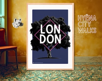 Poster de voyage à Londres : impression giclée d'art mural en Angleterre