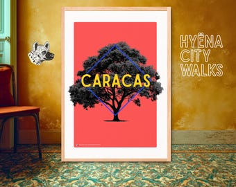 Caracas Travel Poster: Venezuela Wall Art Giclée Print