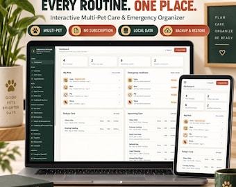 Pet Care Planner | Multi-Pet Records & Emergency Organizer