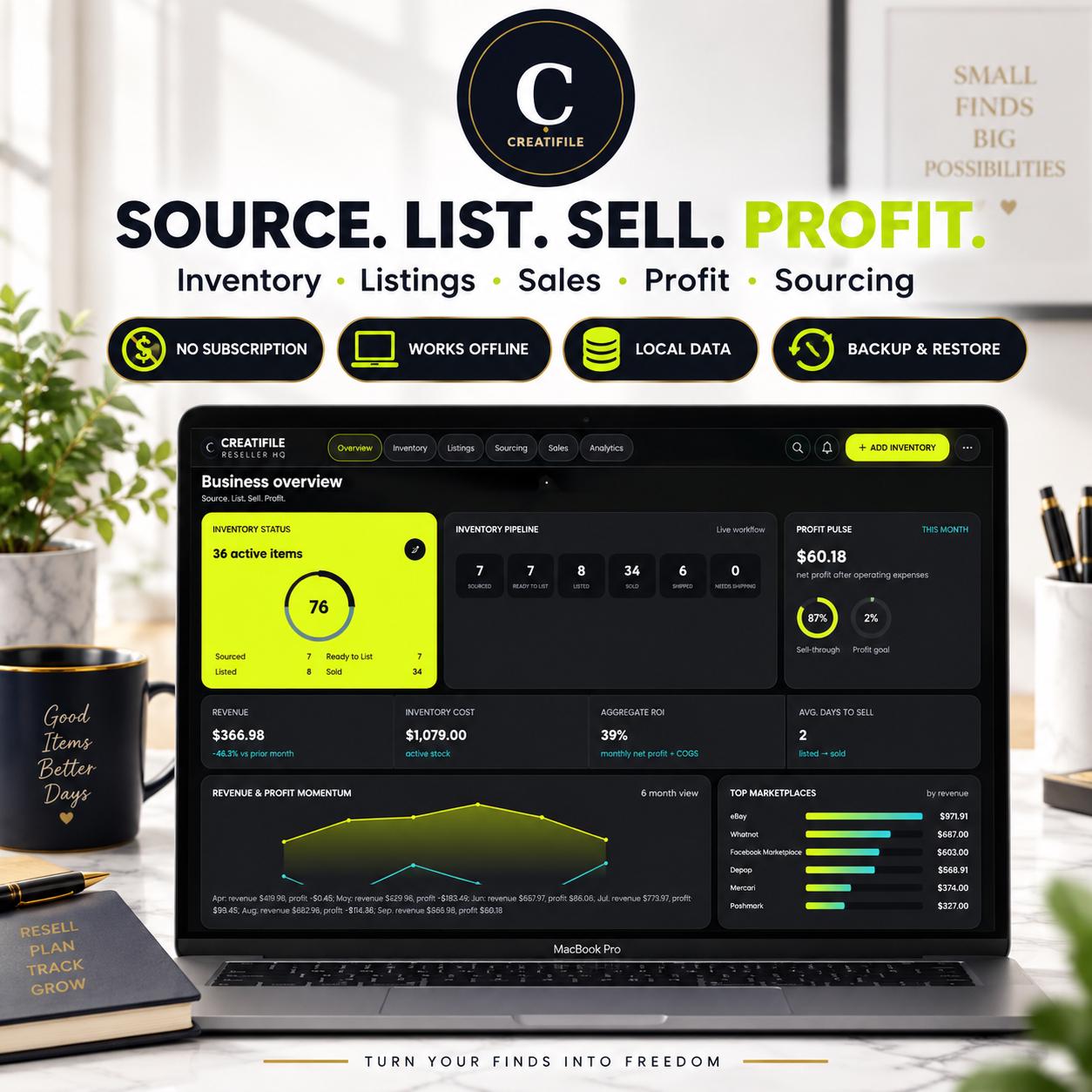 Reseller Inventory & Profit Tracker - Offline Business Management App preview