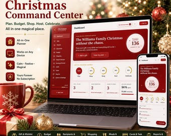 Christmas Planner | Christmas Gift Tracker | Christmas Budget Tracker | Digital Christmas Planner | Holiday Hosting