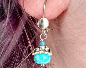 Handmade Amazonite Cube Earrings