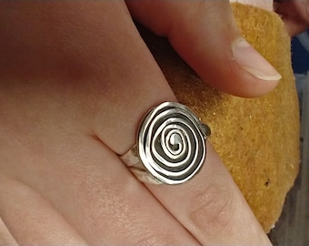 Handmade Sterling Enegy Swirl Ring