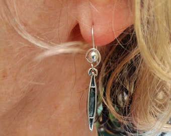 Handmade Sterling Canoe Charm Earrings ~ Sterling ~ Outdoor Jewelry