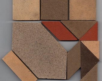Original Antique Spanish Nolla Mosaics Floor tiles Architectural Rescue Art