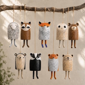 Handmade Animal Wind Chime, Woodland Boho Garden Decor, Housewarming Gift, Resin Hanging Ornament
