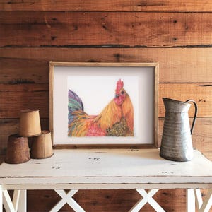 Rooster Fine Art Print Farmhouse Wall Art Kitchen Decor