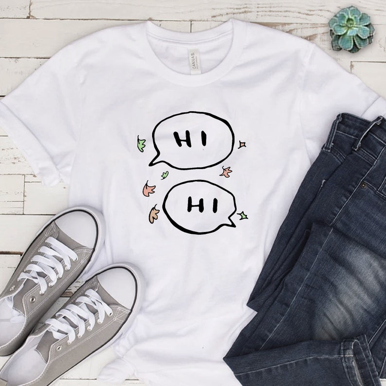 Hi Hi Speech Bubbles T-Shirt | Charlie Tee Spring Heartstopper Gay Nick Shirt Nelson |  Gift For Heartstopper Fans | Nick Tee and Charlie 