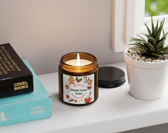 Scented Soy Candle Amber Jar, Natural Aromatherapy Candle