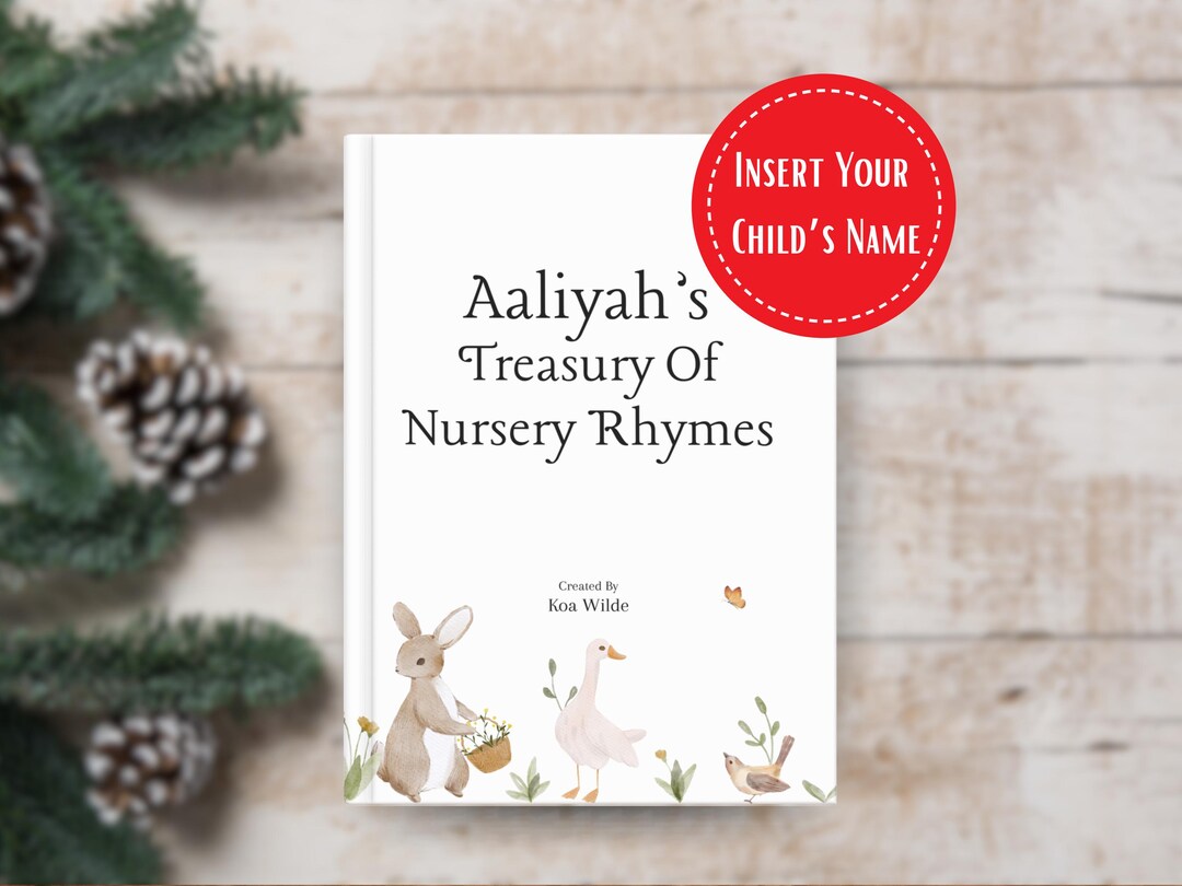 Personalized Nursery Rhymes Kids Book | Hardcover Keepsake Baby Gift - Etsy