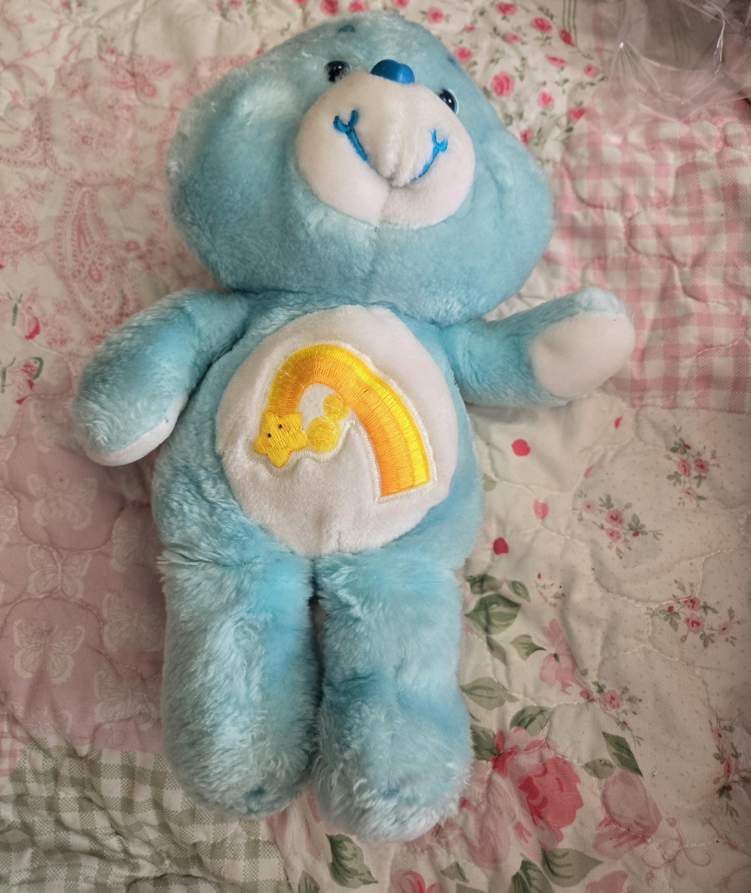 3 Peluches Vintage Bisounours Care Bears 1983, Fabriqués à Taïwan