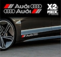 2x 28cm Audi Racing Vinyl Stickers – Side Skirt & Hood Decals | Logo Emblem Stripe product logo