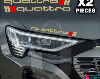 2x Quattro Racing Vinyl Car Decals – 28cm, Available in 4 Colours