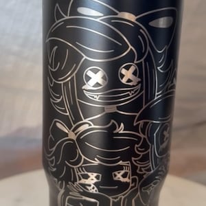 M.urder Drones 30oz Black Silver Tumbler