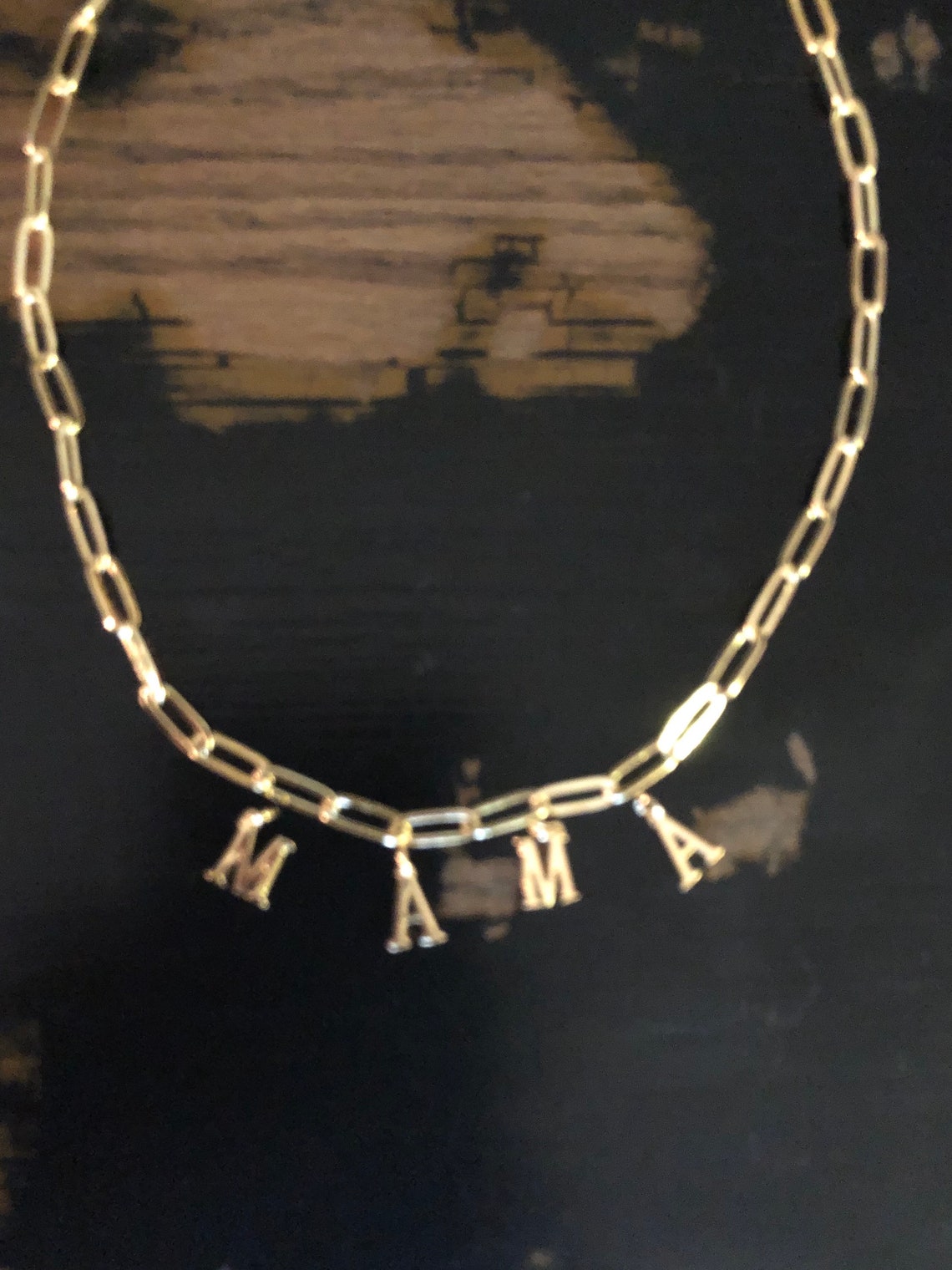 Custom Name Paperclip Chain Necklace Etsy