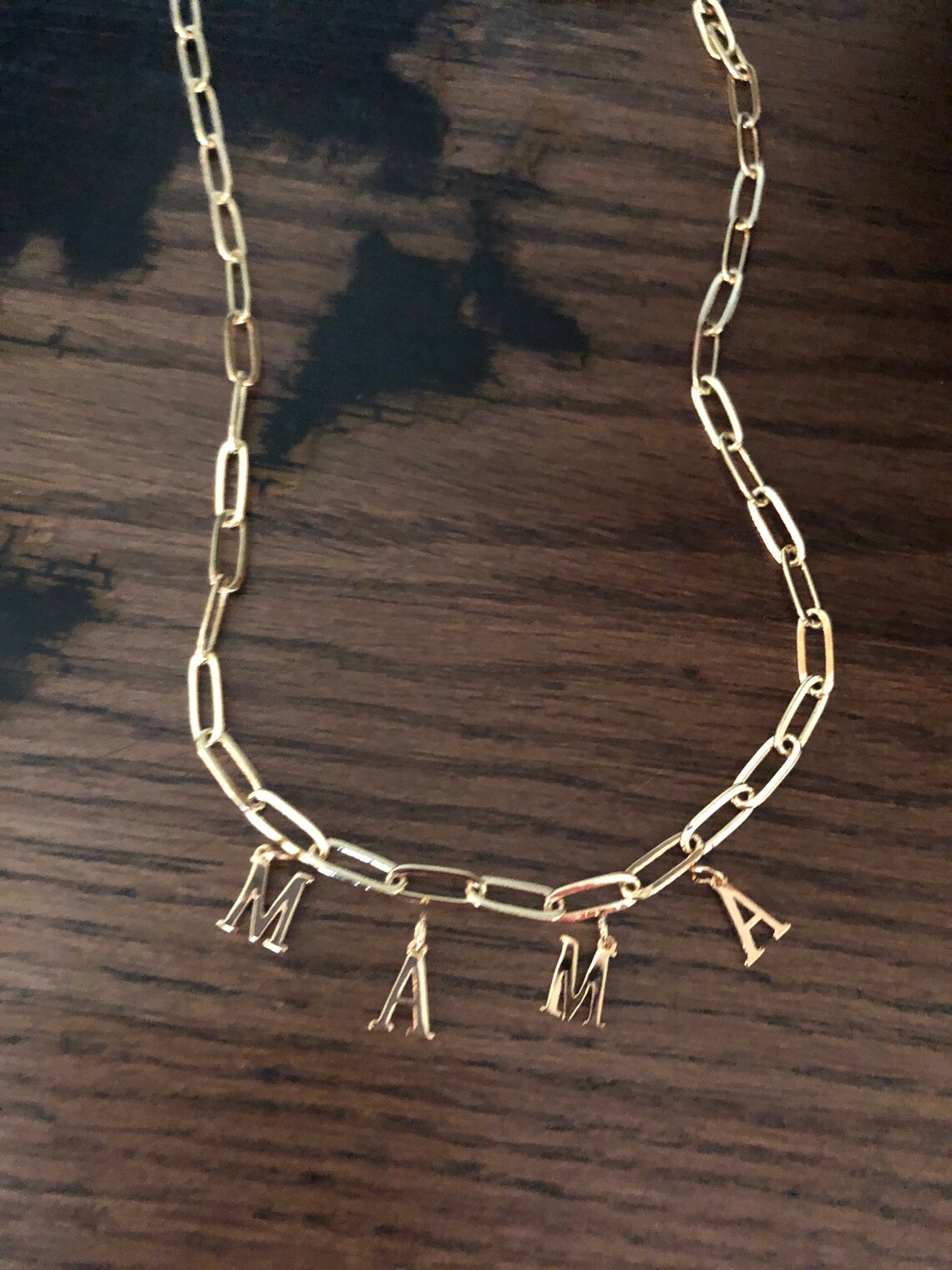 Custom Name Paperclip Chain Necklace Etsy