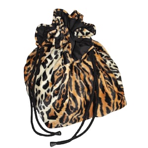 Drawstring Handbag - Leopard