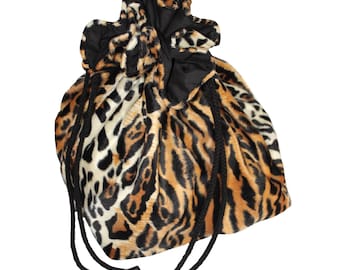 Sac à main drawstring - Leopard