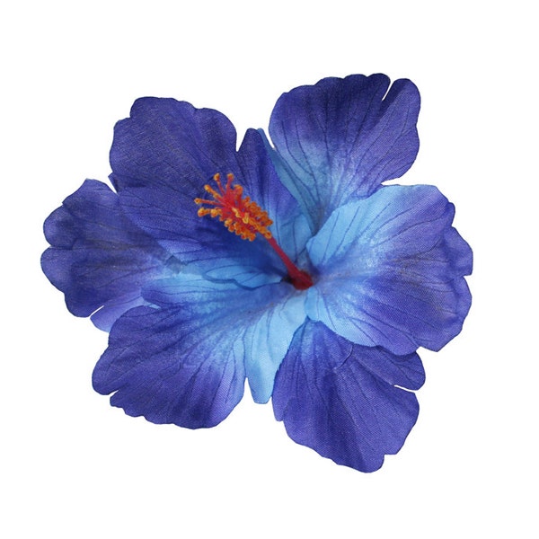 DEBRA Blue Tiki Hibiscus Hair Flower