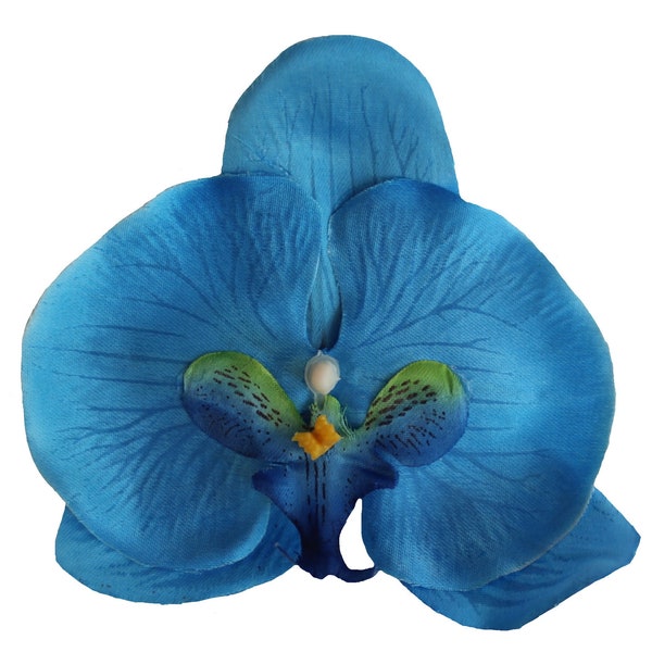 Pince à cheveux plate orchidée CECE - Bleu