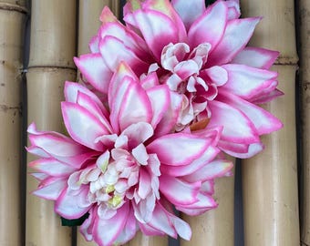 Lucile Double Dahlia Hairflower - Pink