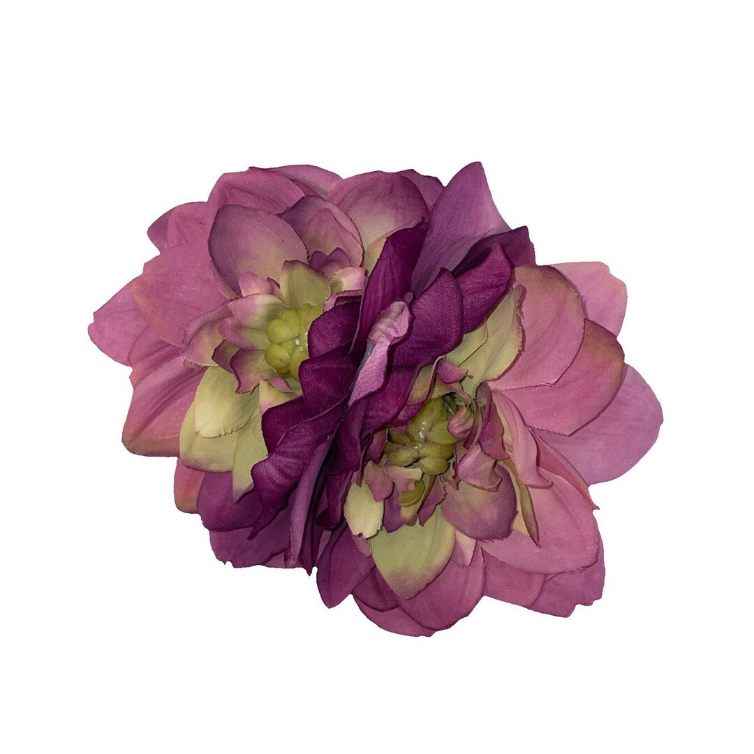 MIMI Vintage Style Double Ranunculus Silk Hair Flower - Purple - Etsy