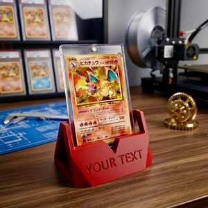 Trading Card Display Stand, Personalized Stackable Card Holder, Custom TCG Stand for Collectors