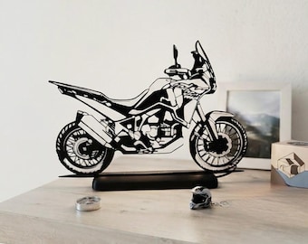 Honda CRF1100L Africa Twin Silhouette LED Lamp 25 cm – PLA with Illuminated Base & USB Cable