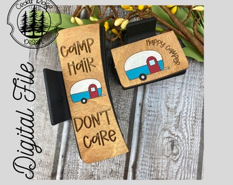Presilha de cabelo Camper/SVG/ Corte LASER/ DIGITAL/Presilha de cabelo Camper Claw/Happy Camper/Cabelo Camp/Acessórios de cabelo/Glowforge Testado/Glowforge Ready