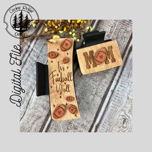 Football hair Clip/SVG/LASER cut/DIGITAL/Sports Claw Hair Clip/It&#39;s football Y&#39;all/Hair Accessories/Glowforge Tested/Lightburn Ready