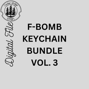 F-Bomb Wristlet Keychain Disc Designs Vol 3/ Wristlet Keychain svg/SVG/LASER engraved/ DIGITAL/F-Bomb Vol 3/Glowforge Tested/Lightburn ready