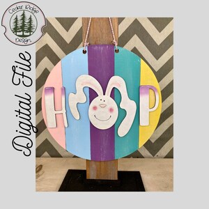 SVG/ LASER cut/ DIGITAL/Easter Bunny/Easter Sign/Bunny Sign/Easter Decor/Door Sign/Glowforge Tested/Glowforge Ready