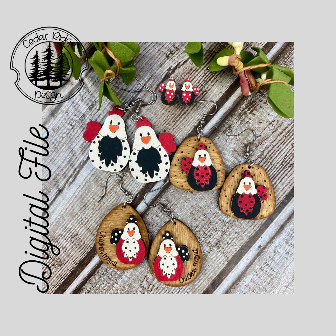 Chicken Mama - Cedar Ornament Chicken Mama - Cedar Ornament