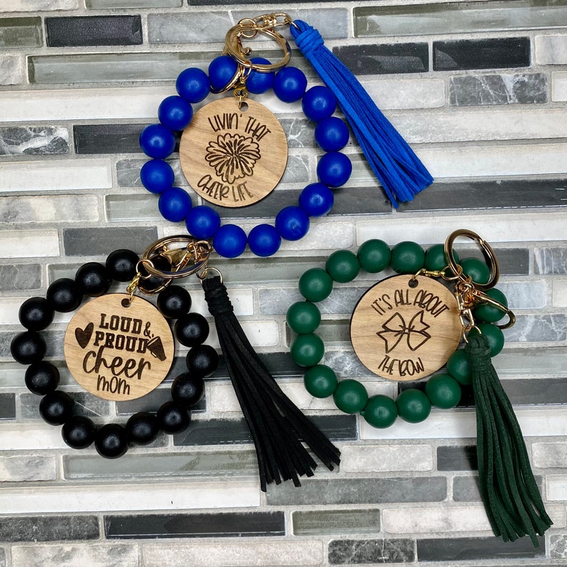 Competitive Cheer/Cheerleading Wristlet Keychain svg/SVG/LASER engraved/DIGITAL/Scrap Buster/Cheer Wristlet Keychain Disc Designs/ Glowforge image 4