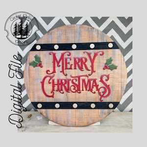 SVG/ Corte LÁSER/ DIGITAL/Feliz Navidad Pallet Sign/Navidad/Navidad/Decoración de Navidad/Señal de puerta/Glowforge probado/Glowforge listo