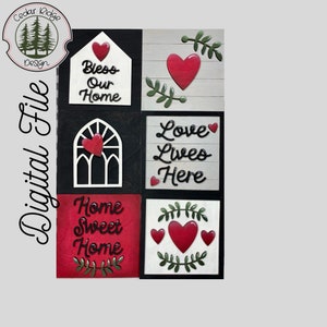 SVG/Laser cut/ DIGITAL/Leaning Ladder insert/Love Lives Here/Farmhouse style/Valentine/Winter/Glowforge Tested/Glowforge Ready