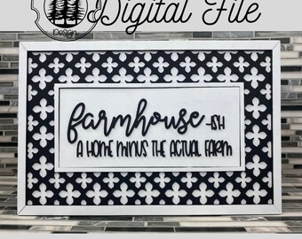 SVG/Taglio LASER/DIGITALE/Insegna intercambiabile della fattoria/Arredamento della fattoria/Segnale della porta/Glowforge testato/Glowforge Ready
