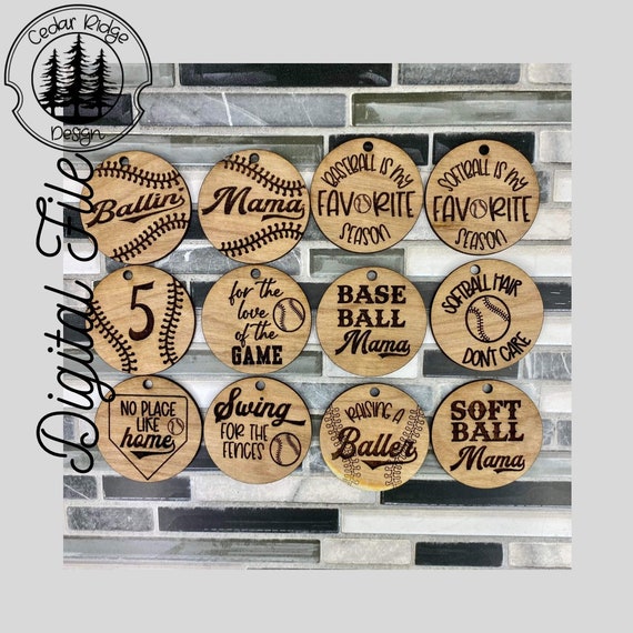 Love Baseball - Cedar Ornament Love Baseball - Cedar Ornament