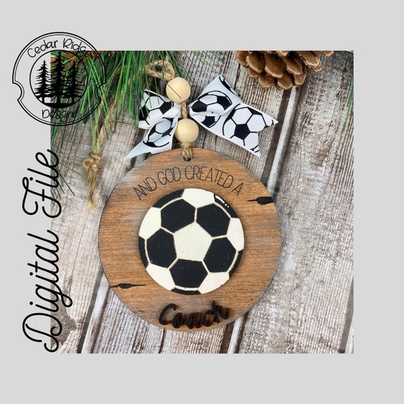 Soccer Ball - Cedar Ornament Soccer Ball - Cedar Ornament