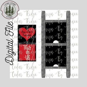 SVG/ LASER cut/ DIGITAL/Leaning Ladder file/2 insert Ladder/Glowforge Tested/Glowforge Ready