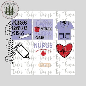 SVG/Laser cut/ DIGITAL/ Leaning Ladder insert/Nurse/Glowforge Tested/Glowforge Ready