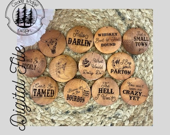 Western keychains/ Western Wristlets/SVG/ LASER engraved/ DIGITAL/Wristlet Keychain Disc Designs / Wristlet Keychain svg/