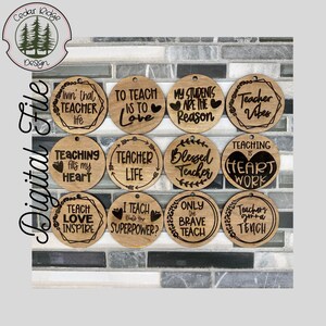 Teaching Wristlet Keychain Disc Designs/SVG/ LASER engraved/ DIGITAL/Teacher/Wristlet Keychain svg/Scrap Buster/Glowforge Tested/Laser Ready