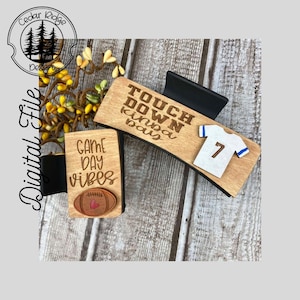 Football hair Clip/SVG/LASER cut/DIGITAL/Sports Claw Hair Clip/It&#39;s football Y&#39;all/Hair Accessories/Glowforge Tested/Lightburn Ready