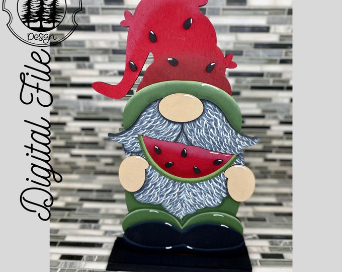 Watermelon Mini Gnome Shelf Sitter SVG File | Laser SVG Cut File ...