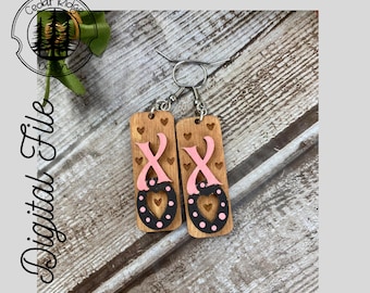 Pendientes de abrazos y besos de San Valentín /SVG/Corte LÁSER/ DIGITAL/Pendientes colgantes de San Valentín xo/Pendientes de invierno/Glowforge Ready/Lightburn probado