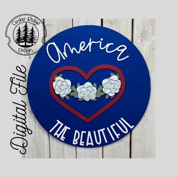 SVG/ LASER Cut/ DIGITAL/ America the Beautiful 15