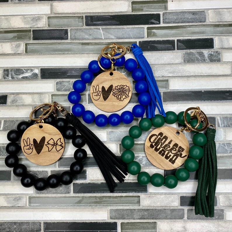 Competitive Cheer/Cheerleading Wristlet Keychain svg/SVG/LASER engraved/DIGITAL/Scrap Buster/Cheer Wristlet Keychain Disc Designs/ Glowforge image 3