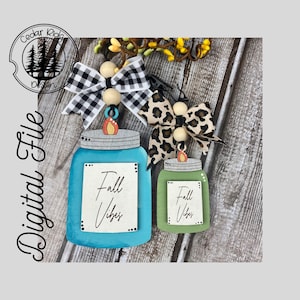 Fall Candle Car Charm/Air freshener/Vent Clip/SVG/LASER cut/DIGITAL/Car Diffuser/Re-Scentable Car Freshie/Bag tag/Car Charm/Glowforge Tested