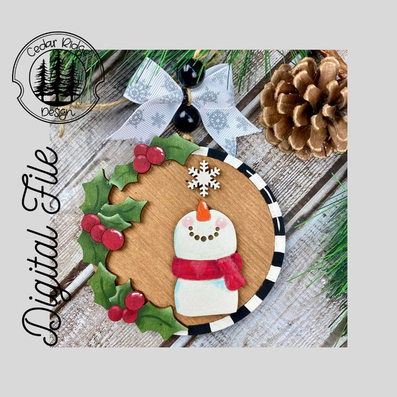 Love Never Melts Snowman - Cedar Ornament Love Never Melts Snowman - Cedar Ornament